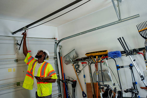 Professional Garage Door Panel Replacement technician working in Shawsville, VA